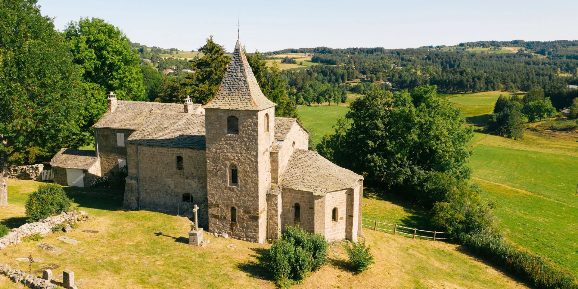 Saint-Voy church from the air