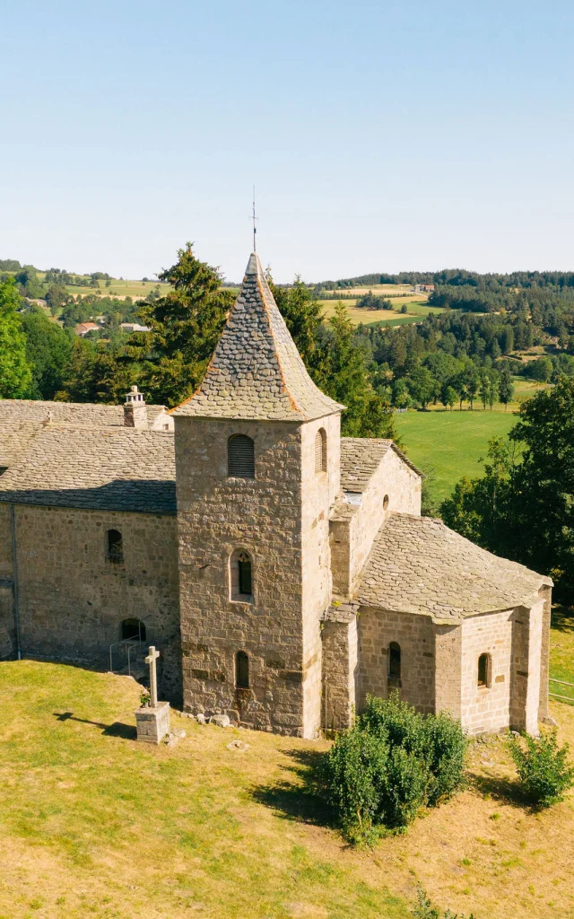 Saint-Voy church from the air