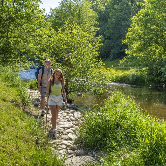Randonneurs sur le Chemin de Saint Jacques de Compostelle