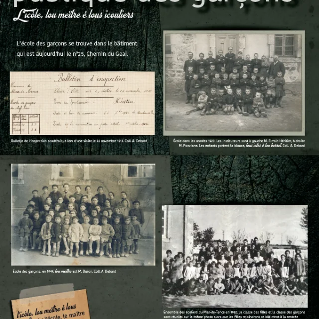 Panneau expo Mas de Tence : Ecole Garçons