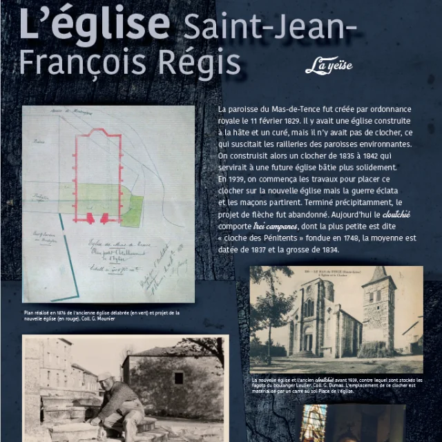 Panneau expo mas de Tence : Eglise