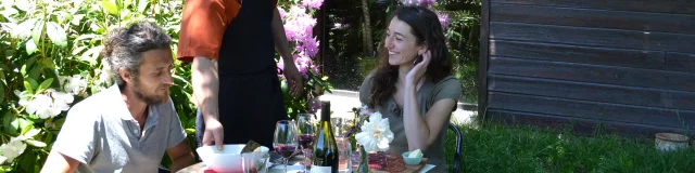 On the terrace at l'arbre vagabond