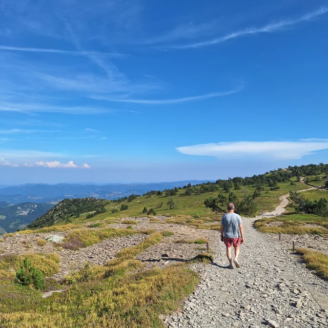Sentier aménagé au sommet du Mézenc