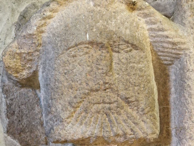 Figurine carved in stone, Saint-Voy church