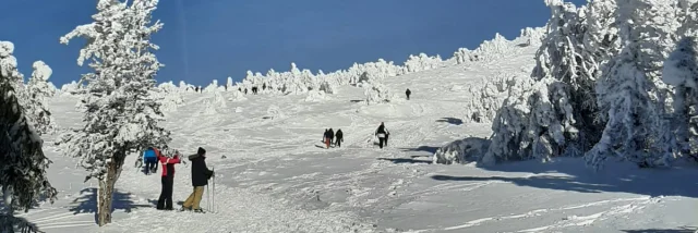 Ascent of snow-covered Mont Mézenc