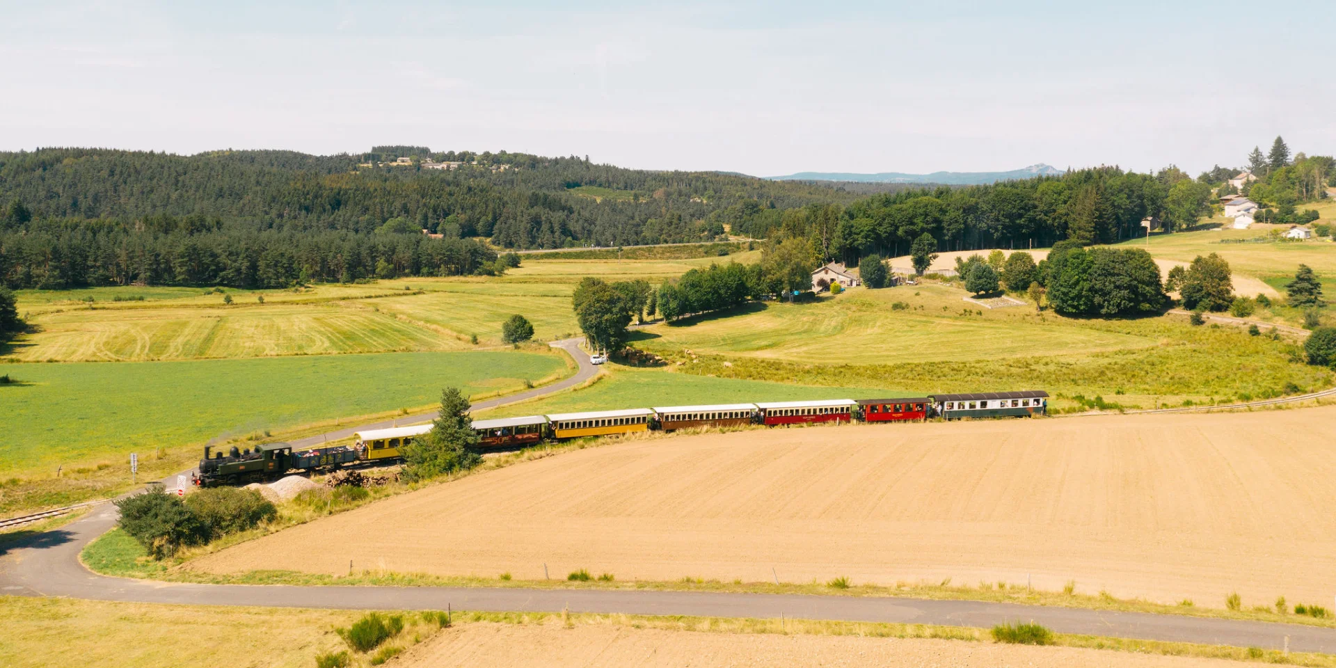 Vue par drone du Velay Express